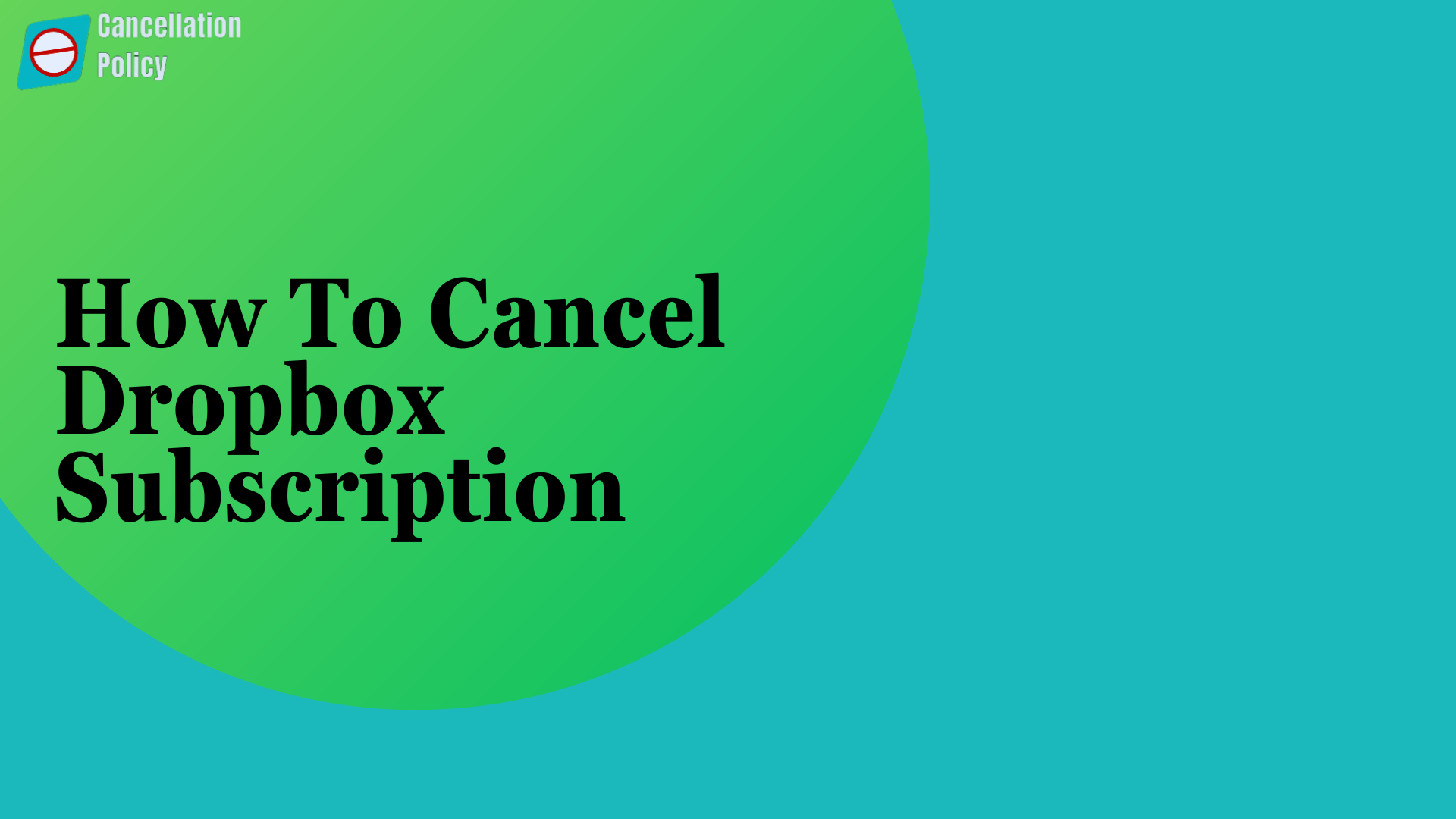 How To Cancel Dropbox Subscription