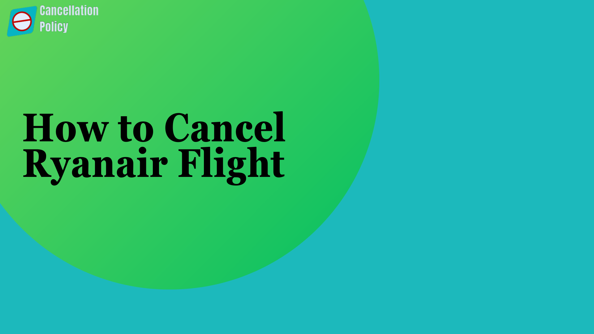 Cancel Ryanair Flight