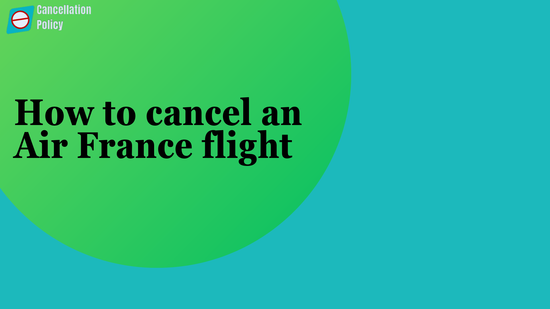 How to cancel an Air France flight